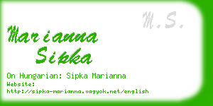 marianna sipka business card